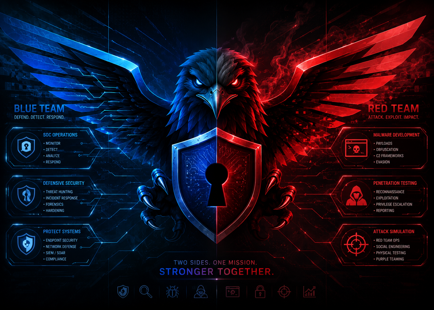 Heckcure eagle and shield mark